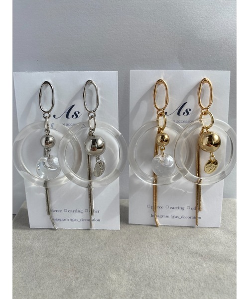 tone（トーン）の「【As】クリアパール　アシメ　ピアス(MA)（ピアス（両耳用）・レディース・ゴールド/シルバー/ゴールド系その他3/シルバー系その他2/ゴールド系その他2/シルバー系その他3・FREE）」の11枚目の写真