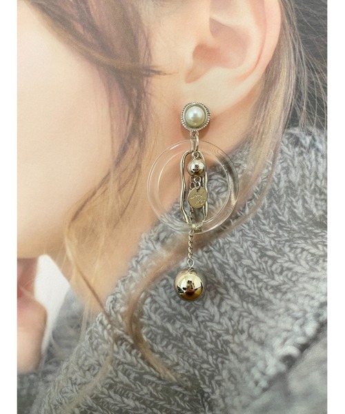 tone（トーン）の「【As】クリアパール　アシメ　ピアス(MA)（ピアス（両耳用）・レディース・ゴールド/シルバー/ゴールド系その他3/シルバー系その他2/ゴールド系その他2/シルバー系その他3・FREE）」の10枚目の写真