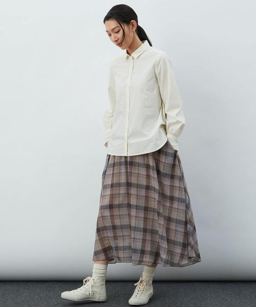 LOISIR（ロワズィール）の「フレアーカフスシャツ（シャツ/ブラウス・レディース・アイボリー/チェック・FREE）」の16枚目の写真