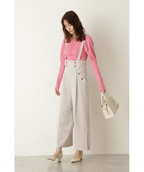 JILL STUART(ジルスチュアート)の「◆トアサスペンダーパンツ(その他パンツ・レディース・グレー/ネイビー・0/2)」の3枚目の写真