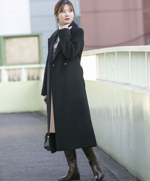 URBAN RESEARCH ROSSO(アーバンリサーチロッソ)の「カシミヤ混コート(その他アウター・レディース・ブラック/ベージュ・38/36)」の13枚目の写真