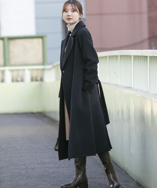 URBAN RESEARCH ROSSO(アーバンリサーチロッソ)の「カシミヤ混コート(その他アウター・レディース・ブラック/ベージュ・38/36)」の6枚目の写真