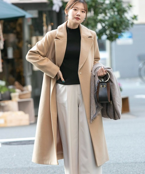URBAN RESEARCH ROSSO(アーバンリサーチロッソ)の「カシミヤ混コート(その他アウター・レディース・ブラック/ベージュ・38/36)」の3枚目の写真