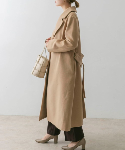 URBAN RESEARCH ROSSO(アーバンリサーチロッソ)の「カシミヤ混コート(その他アウター・レディース・ブラック/ベージュ・38/36)」の4枚目の写真