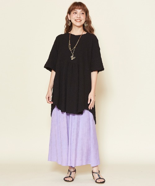 チャイハネ（チャイハネ）の「【チャイハネ】ボタニカル柄ジャカードワイドパンツ（その他パンツ・レディース・ブラック/ベージュ/パープル/レッド/グリーン/グレー/イエロー/オレンジ/ターコイズブルー・FREE）」の21枚目の写真