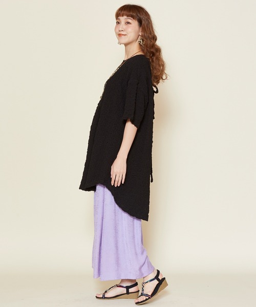 チャイハネ（チャイハネ）の「【チャイハネ】ボタニカル柄ジャカードワイドパンツ（その他パンツ・レディース・ブラック/ベージュ/パープル/レッド/グリーン/グレー/イエロー/オレンジ/ターコイズブルー・FREE）」の22枚目の写真