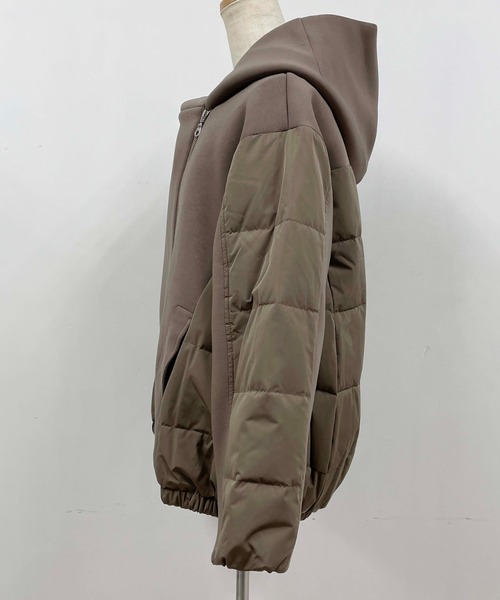 LUGIVA（ルギヴァ）の「ダンボールニットｘキルトダウンジャケット（ダウンジャケット/コート・レディース・ブラック/ブラウン/グレー・M）」の6枚目の写真