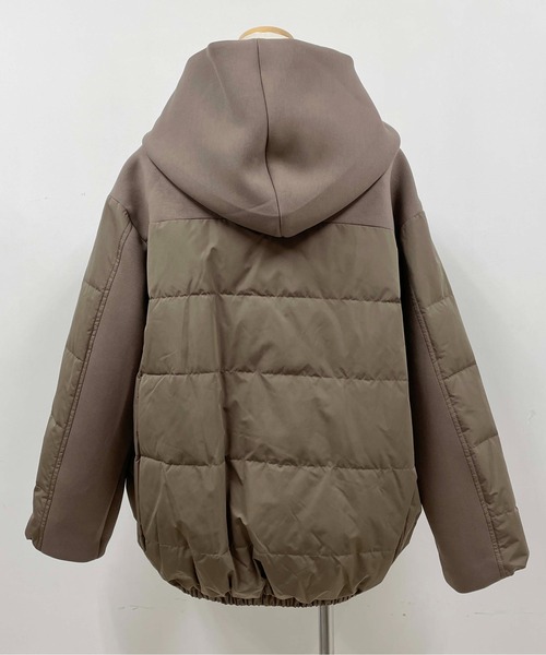 LUGIVA（ルギヴァ）の「ダンボールニットｘキルトダウンジャケット（ダウンジャケット/コート・レディース・ブラック/ブラウン/グレー・M）」の7枚目の写真