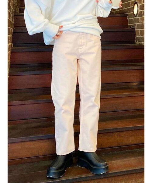 Ungrid（アングリッド）の「ハイウエストルーズカラーデニム（デニムパンツ・レディース・ピンク/オレンジ/グリーン系その他・24inch/25inch/26inch）」の7枚目の写真