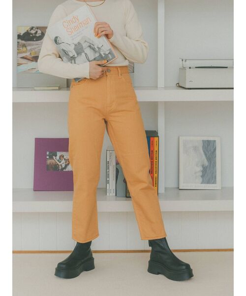 Ungrid（アングリッド）の「ハイウエストルーズカラーデニム（デニムパンツ・レディース・ピンク/オレンジ/グリーン系その他・24inch/25inch/26inch）」の10枚目の写真