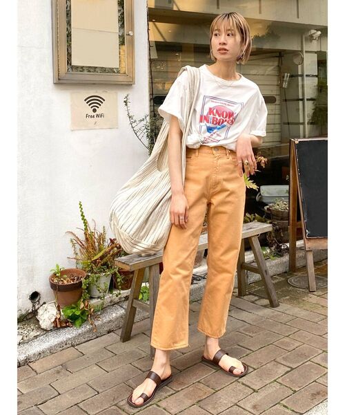 Ungrid（アングリッド）の「ハイウエストルーズカラーデニム（デニムパンツ・レディース・ピンク/オレンジ/グリーン系その他・24inch/25inch/26inch）」の8枚目の写真