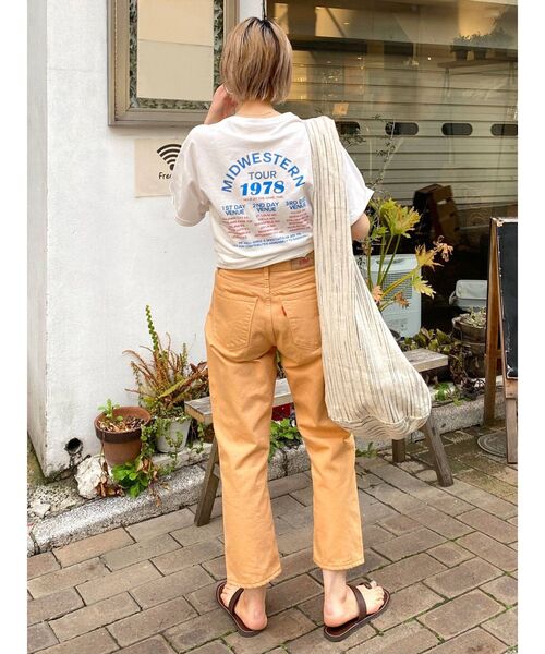 Ungrid（アングリッド）の「ハイウエストルーズカラーデニム（デニムパンツ・レディース・ピンク/オレンジ/グリーン系その他・24inch/25inch/26inch）」の11枚目の写真