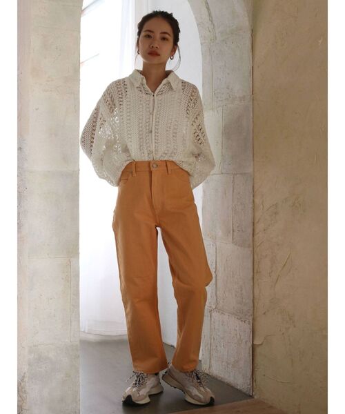 Ungrid（アングリッド）の「ハイウエストルーズカラーデニム（デニムパンツ・レディース・ピンク/オレンジ/グリーン系その他・24inch/25inch/26inch）」の17枚目の写真