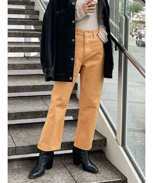 Ungrid（アングリッド）の「ハイウエストルーズカラーデニム（デニムパンツ・レディース・ピンク/オレンジ/グリーン系その他・24inch/25inch/26inch）」の18枚目の写真