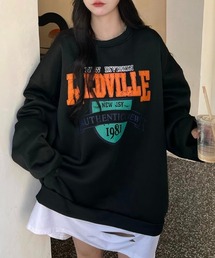 BASQUE magenta | REDVILLE LOGO CREW NECK SWEAT SHIRTS /ビッグシルエット カレッジロゴ プルオーバー スウェットシャツ(スウェット)