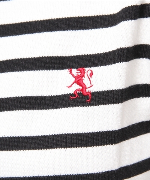 GIORDANO（ジョルダーノ）の「[GIORDANO]天竺ボーダー長袖Ｔシャツ（Tシャツ/カットソー・レディース・ブラック/グレー/ネイビー/ピンク・FREE）」の11枚目の写真