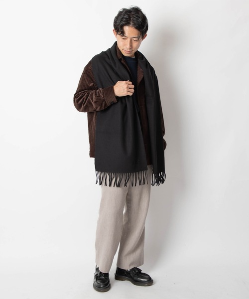 A.P.C.(アーペーセー)の「A.P.C. Ambroise アー・ペー・セー アンブローズ 刺繍入り マフラー(マフラー・レディース・ブラック/キャメル/ダークネイビー/グレー・FREE)」の15枚目の写真