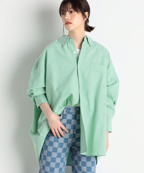 fredy repit（フレディレピ）の「［新色追加］オックスBIGシャツ ストライプ/無地（シャツ/ブラウス・レディース・オフホワイト/イエロー/グリーン/ブルー系その他3/レッド系その他3・38）」の3枚目の写真
