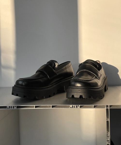 AS KNOW AS plus（アズノゥアズプラス）の「厚底スクエアローファー（ローファー・レディース・ブラック/グレー/ライム/アイボリー・M/L）」の7枚目の写真