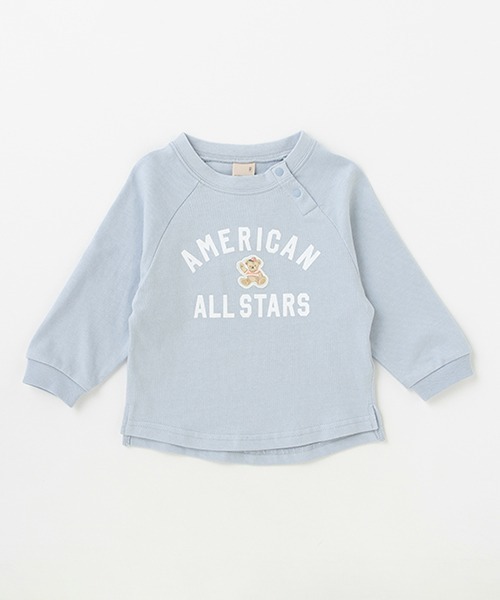 petit main(プティマイン)の「【リンク】ベアロゴ長袖Tシャツ(Tシャツ/カットソー・キッズ・アイボリー/ライトベージュ/ブルー・110cm/80cm/120cm/90cm/130cm/100cm)」の3枚目の写真