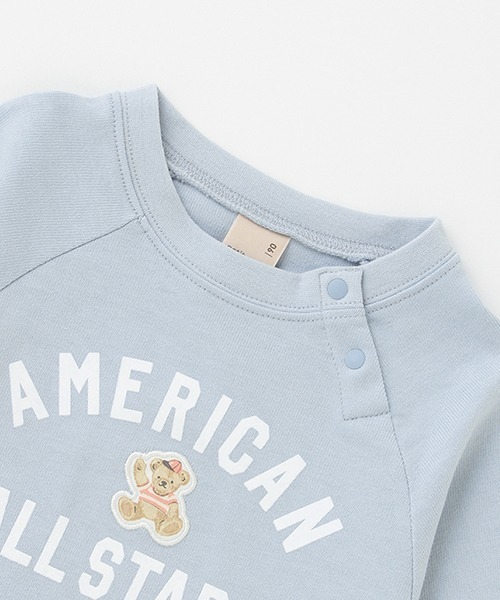 petit main(プティマイン)の「【リンク】ベアロゴ長袖Tシャツ(Tシャツ/カットソー・キッズ・アイボリー/ライトベージュ/ブルー・110cm/80cm/120cm/90cm/130cm/100cm)」の7枚目の写真