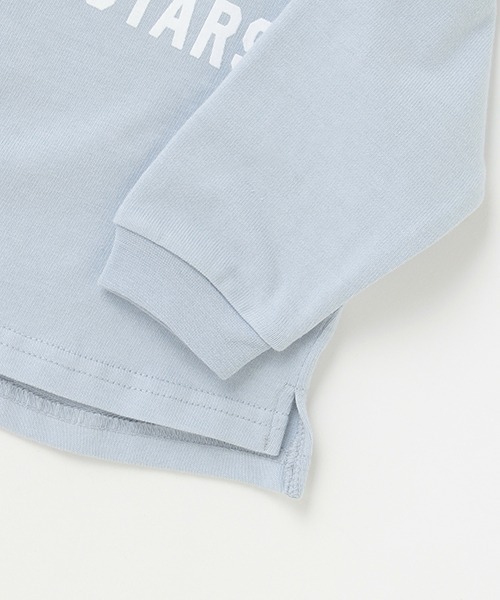 petit main(プティマイン)の「【リンク】ベアロゴ長袖Tシャツ(Tシャツ/カットソー・キッズ・アイボリー/ライトベージュ/ブルー・110cm/80cm/120cm/90cm/130cm/100cm)」の8枚目の写真