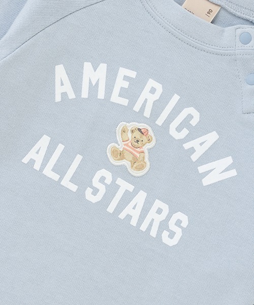 petit main(プティマイン)の「【リンク】ベアロゴ長袖Tシャツ(Tシャツ/カットソー・キッズ・アイボリー/ライトベージュ/ブルー・110cm/80cm/120cm/90cm/130cm/100cm)」の9枚目の写真