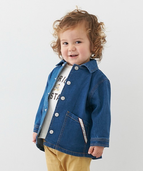 petit main(プティマイン)の「【リンク】ベアロゴ長袖Tシャツ(Tシャツ/カットソー・キッズ・アイボリー/ライトベージュ/ブルー・110cm/80cm/120cm/90cm/130cm/100cm)」の17枚目の写真