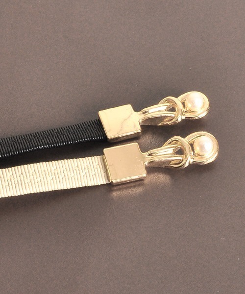 TONE SELECT GOODS（トーンセレクトグッズ）の「【float】パール ゴム シンプル デザイン ベルト（ベルト・レディース・ブラック/ベージュ/ブラウン・FREE）」の9枚目の写真