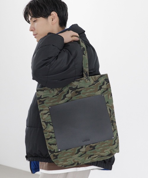 LAKOLE(ラコレ)の「フロントポケットキャンバストートバッグ / 263716(トートバッグ・メンズ・グレー/ブラック/ナチュラル/カーキ/ブラウン/その他6/その他9・FREE)」の7枚目の写真