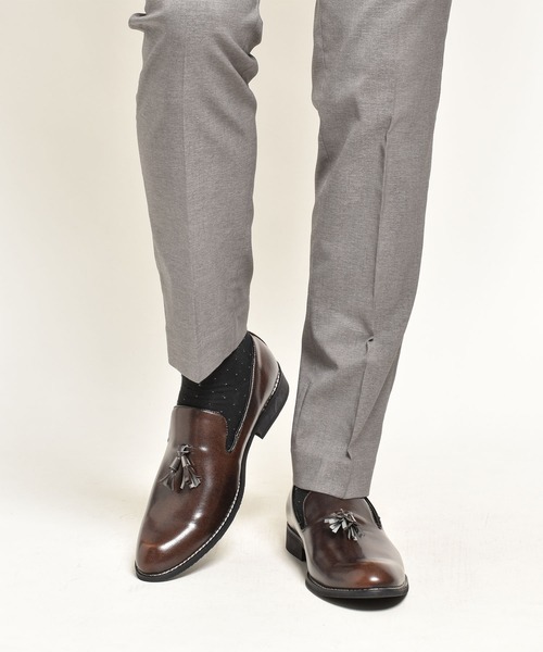 MM/ONE（エムエムワン）の「プレーントゥ タッセルローファー（ローファー・メンズ・ブラック/ダークブラウン・45/42/46/43/41/44/40）」の18枚目の写真