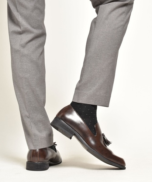 MM/ONE（エムエムワン）の「プレーントゥ タッセルローファー（ローファー・メンズ・ブラック/ダークブラウン・45/42/46/43/41/44/40）」の17枚目の写真