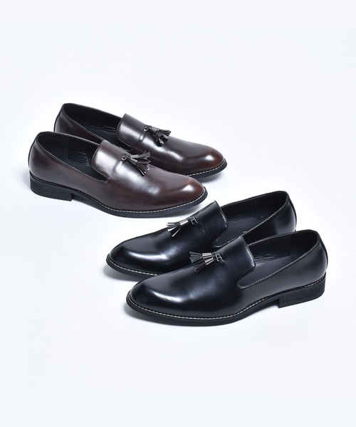 MM/ONE（エムエムワン）の「プレーントゥ タッセルローファー（ローファー・メンズ・ブラック/ダークブラウン・45/42/46/43/41/44/40）」の21枚目の写真