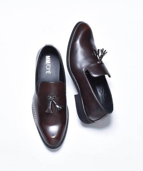 MM/ONE（エムエムワン）の「プレーントゥ タッセルローファー（ローファー・メンズ・ブラック/ダークブラウン・45/42/46/43/41/44/40）」の7枚目の写真