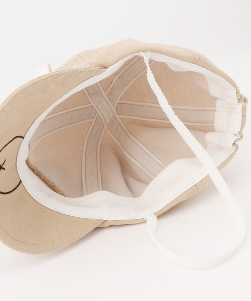 COMME CA ISM（コムサイズム）の「UVカット　カットソー素材　耳付き　キャップ（キャップ・キッズ・ホワイト/ベージュ/ピンク・MEDIUM/LARGE）」の9枚目の写真