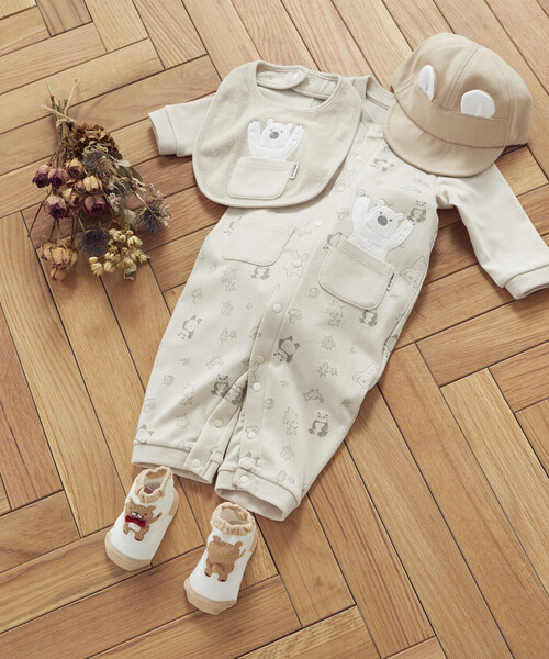 COMME CA ISM（コムサイズム）の「UVカット　カットソー素材　耳付き　キャップ（キャップ・キッズ・ホワイト/ベージュ/ピンク・MEDIUM/LARGE）」の10枚目の写真