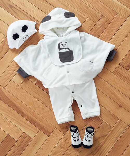 COMME CA ISM（コムサイズム）の「UVカット　カットソー素材　耳付き　キャップ（キャップ・キッズ・ホワイト/ベージュ/ピンク・MEDIUM/LARGE）」の12枚目の写真