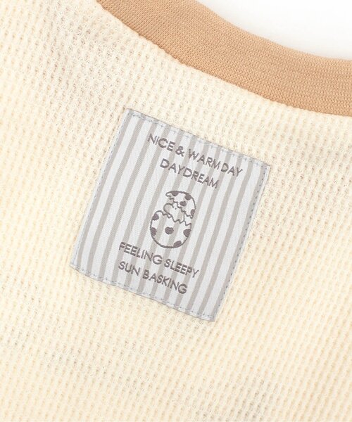 apres les cours（アプレレクール）の「恐竜刺繍ワッフルボディースーツ（肌着・キッズ・アイボリー/ミント・80/70）」の15枚目の写真