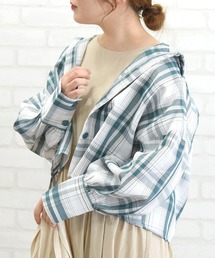 ロングカフスショート丈シャツ