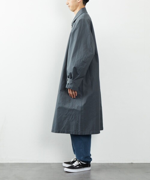FREAK'S STORE（フリークスストア）の「FREAK'S STORE/フリークスストア ステンカラーコート（ステンカラーコート・メンズ・チャコールグレー/ベージュ/グレイッシュベージュ・MEDIUM/LARGE）」の14枚目の写真