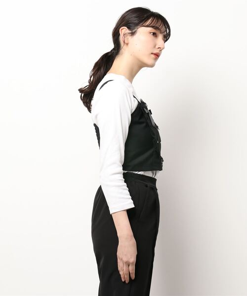 Jamie エーエヌケー（ジェイミーエーエヌケー）の「ハートビスチェ（シャツ/ブラウス・レディース・ブラック/ブルー・M）」の3枚目の写真