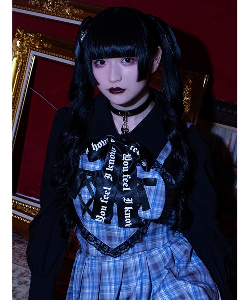 Jamie エーエヌケー（ジェイミーエーエヌケー）の「ハートビスチェ（シャツ/ブラウス・レディース・ブラック/ブルー・M）」の2枚目の写真