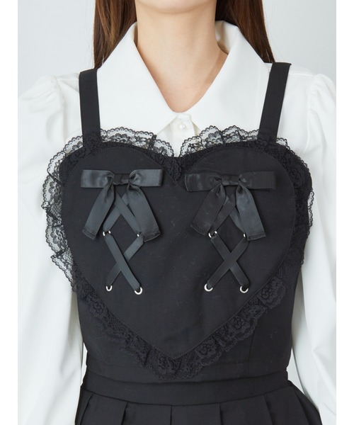 Jamie エーエヌケー（ジェイミーエーエヌケー）の「ハートビスチェ（シャツ/ブラウス・レディース・ブラック/ブルー・M）」の6枚目の写真