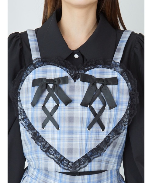 Jamie エーエヌケー（ジェイミーエーエヌケー）の「ハートビスチェ（シャツ/ブラウス・レディース・ブラック/ブルー・M）」の10枚目の写真