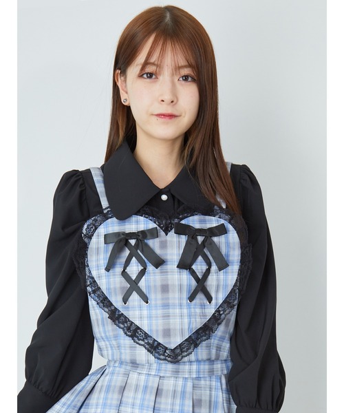Jamie エーエヌケー（ジェイミーエーエヌケー）の「ハートビスチェ（シャツ/ブラウス・レディース・ブラック/ブルー・M）」の5枚目の写真