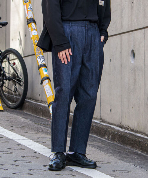 GLOSTER（グロスター）の「【GLOSTER/グロスター】ワンタックトラウザーズ（その他パンツ・メンズ・ベージュ/オリーブ/インディゴブルー・MEDIUM/LARGE）」の14枚目の写真