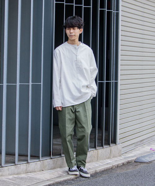 GLOSTER（グロスター）の「【GLOSTER/グロスター】ワンタックトラウザーズ（その他パンツ・メンズ・ベージュ/オリーブ/インディゴブルー・MEDIUM/LARGE）」の10枚目の写真