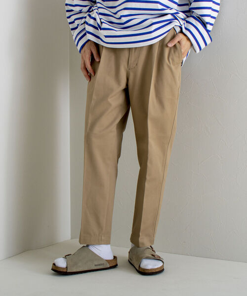 GLOSTER（グロスター）の「【GLOSTER/グロスター】ワンタックトラウザーズ（その他パンツ・メンズ・ベージュ/オリーブ/インディゴブルー・MEDIUM/LARGE）」の18枚目の写真
