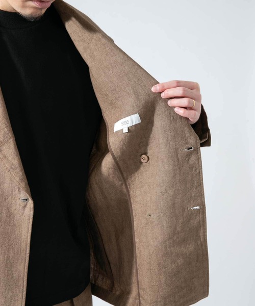 【美品】 アーバンリサーチロッソ チェックダブルテーラードジャケット セール】 F by ROSSO チェックダブルテーラードジャケット