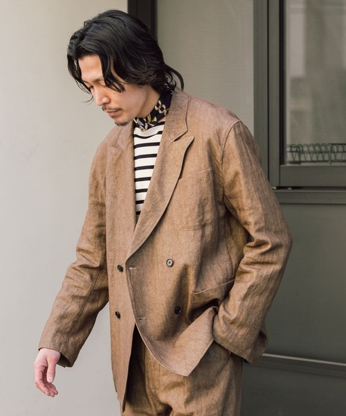 URBAN RESEARCH ROSSO ダブルリネンジャケット URBAN RESEARCH ROSSO MEN（アーバンリサーチロッソメン）の「ハード